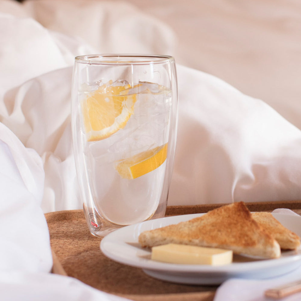 Bodum Dubbelwandige latte macchiato glazen Pavina - gepatenteerd ventiel - 450 ml - 6 stuks