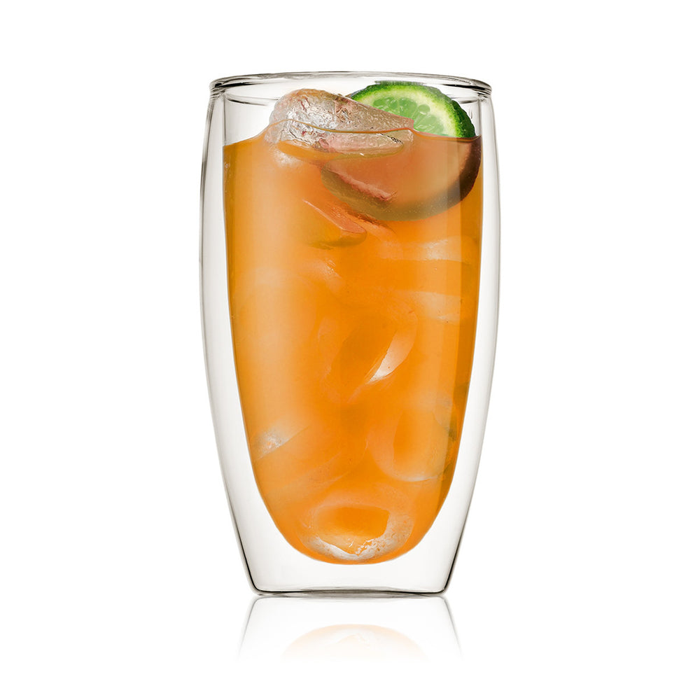 Bodum Dubbelwandige latte macchiato glazen Pavina - gepatenteerd ventiel - 450 ml - 6 stuks