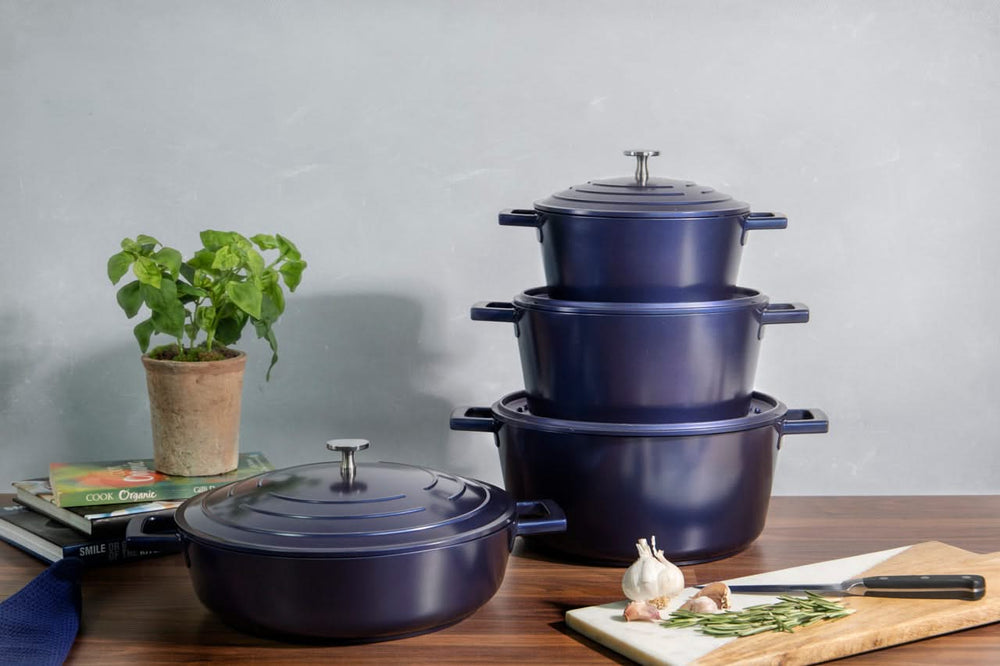 Cocotte MasterClass Bleue - ø 28 cm / 5 Litres - Revêtement antiadhésif standard