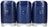 KitchenCraft Voorraadpotten Lovello Midnight Navy 3 stuks