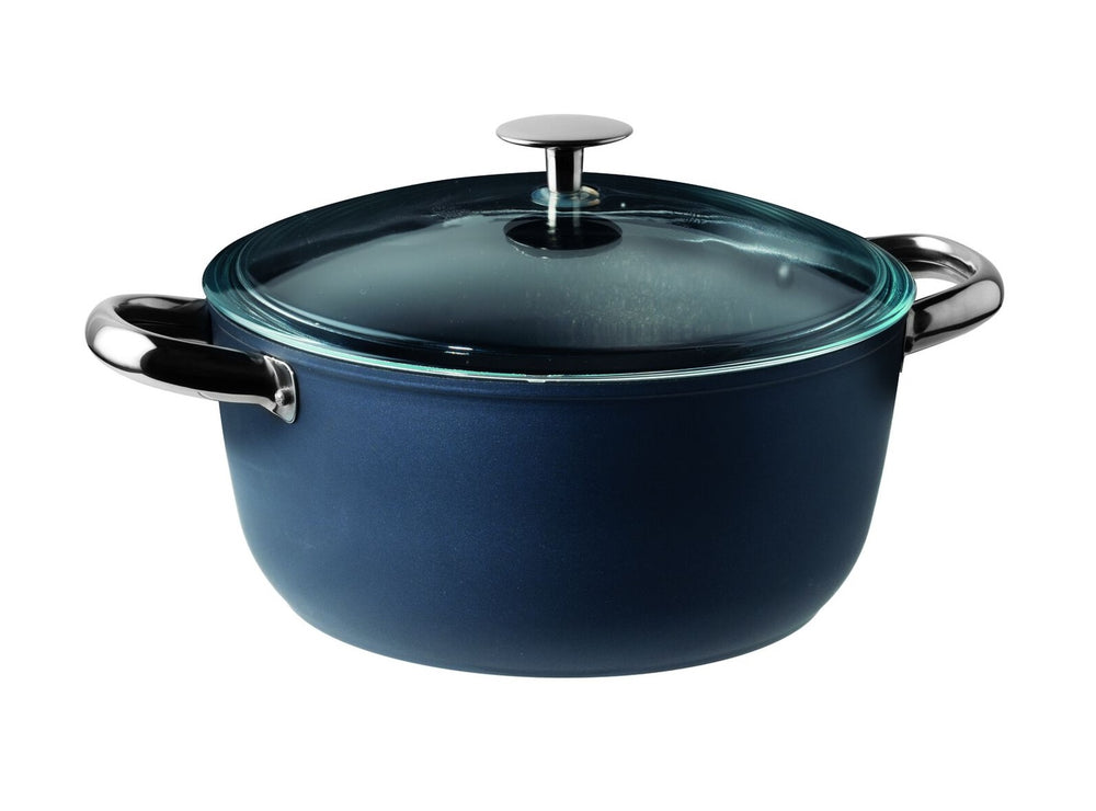 Casserole Sambonet - avec couvercle - Bleu nuit ø 24 cm / 4,4 litres