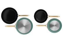 Cookinglife Koekenpannenset Style Groen - ø 24 & 28 cm - keramische anti-aanbaklaag - geschikt voor alle warmtebronnen