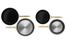 Cookinglife Koekenpannenset Style Zwart - ø 24 & 28 cm - keramische anti-aanbaklaag - geschikt voor alle warmtebronnen