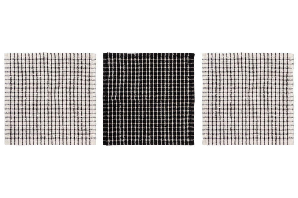 Cosy & Trendy Vaatdoekjes Stoff Black Chambray 30 x 30 cm - 3 Stuks