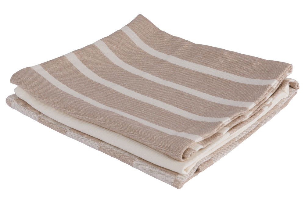 Cosy & Trendy Theedoeken Stoff Sand 50 x 70 cm - 3 Stuks