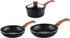 Westinghouse Pan Set Marble Wood (Poêle ø 28 et 30 cm + Casserole ø 18 cm) - Induction et tous autres feux