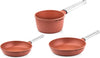 Westinghouse Pan Set Performance (Poêle ø 24 et 28 cm + Casserole ø 18 cm) - Rouge - Induction et tous autres feux