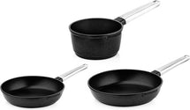 Westinghouse Pan Set Performance (Poêle ø 24 et 28 cm + Casserole ø 18 cm) - Noir - Induction et tous autres feux