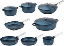 Westinghouse Pan Set Performance - Bleu - 8 poêles - Set de poêles complet - Induction et toutes autres sources de chaleur