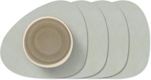 LIND DNA Onderzetters Nupo - Leer - Metallic - 13 x 11 cm - 4 Stuks