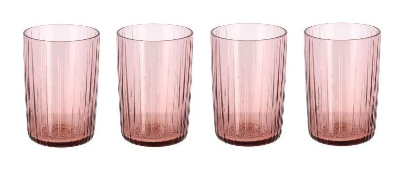 Verre à eau Bitz Kusintha - Rose - 280 ml - 4 pièces