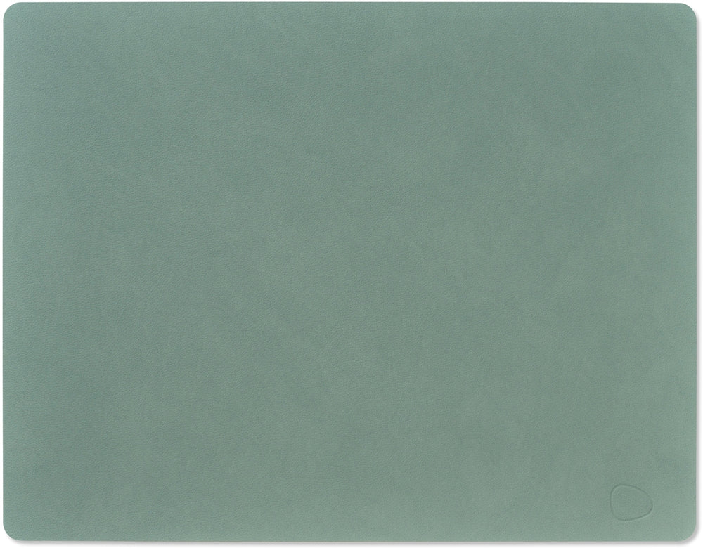 LIND DNA Placemats Nupo - Leer - Pastel Green - 45 x 35 cm - 2 Stuks