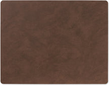 LIND DNA Placemats Nupo - Leer - Dark Brown - 45 x 35 cm - 2 Stuks