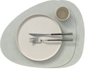 LIND DNA Placemats Nupo - Leer - Metallic - Curved - 44 x 37 cm - 2 Stuks