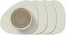 LIND DNA Onderzetters Nupo - Leer - Linen - 13 x 11 cm - 4 Stuks