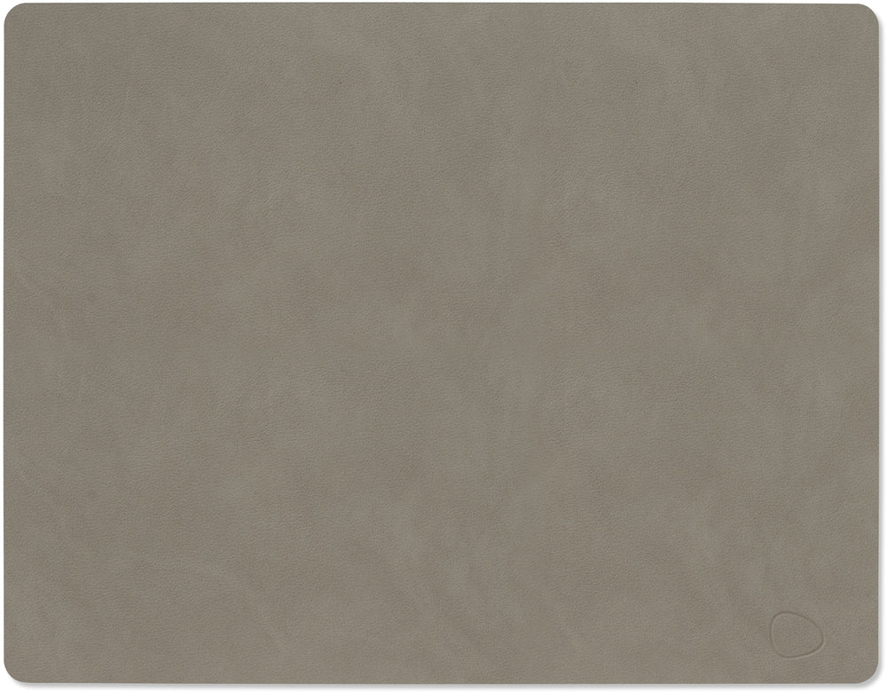 LIND DNA Placemats Nupo - Leer - Flint Grey - 45 x 35 cm - 2 Stuks