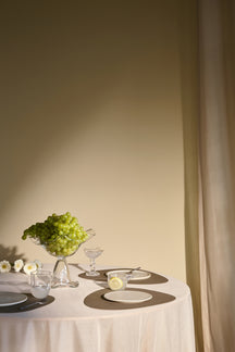 LIND DNA Placemats Nupo - Leer - Flint Grey - Curved - 44 x 37 cm - 2 Stuks