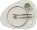 LIND DNA Placemats Nupo - Leer - Linen - Curved - 44 x 37 cm - 2 Stuks