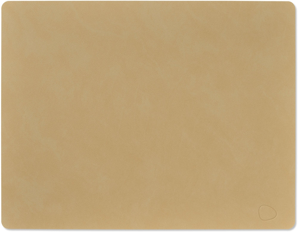 LIND DNA Placemats Nupo - Leer - Khaki - 45 x 35 cm - 2 Stuks