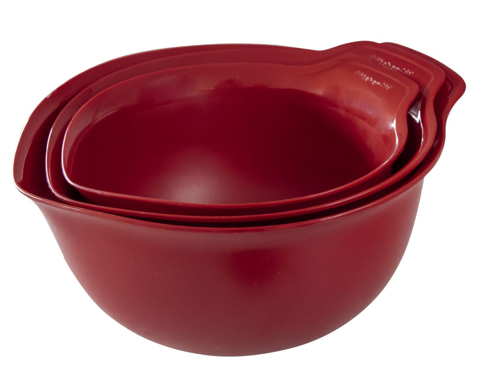 Bol de mélange Core Rouge Empereur KitchenAid - 3 pièces