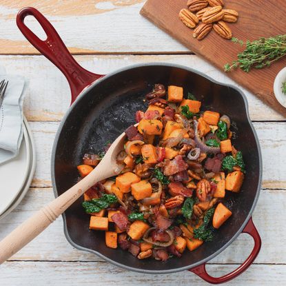 Le Creuset Grillpan Signature - Garnet - 26 x 26 cm - geëmailleerde anti-aanbaklaag