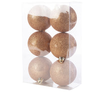 Boules de Noël Cosy @Home cuivre ø 8 cm - 6 pièces