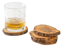 Jay Hill Coasters Tunea - Bois d'olivier - avec écorce - ø 10 cm - 4 Pièces