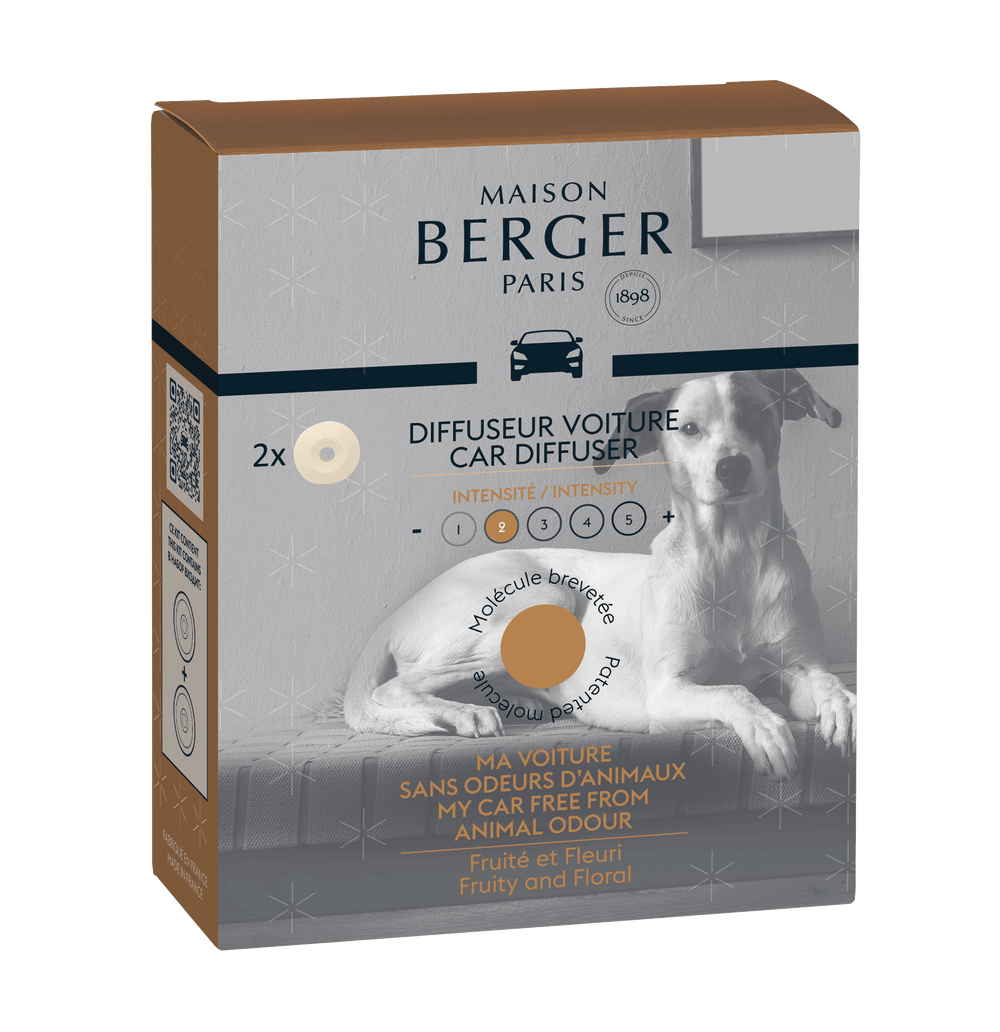 Maison Berger Navulling - voor autoparfum - Anti-Odour Dierenluchtjes - 2 Stuks