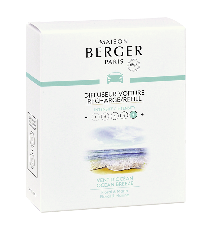 Recharge Maison Berger - pour parfum voiture - Ocean Breeze - 2 Pièces