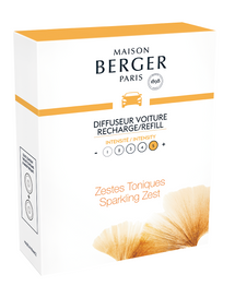 Recharge Maison Berger - pour parfum de voiture - Aroma Happy - Sparkling Zest - 2 Pièces