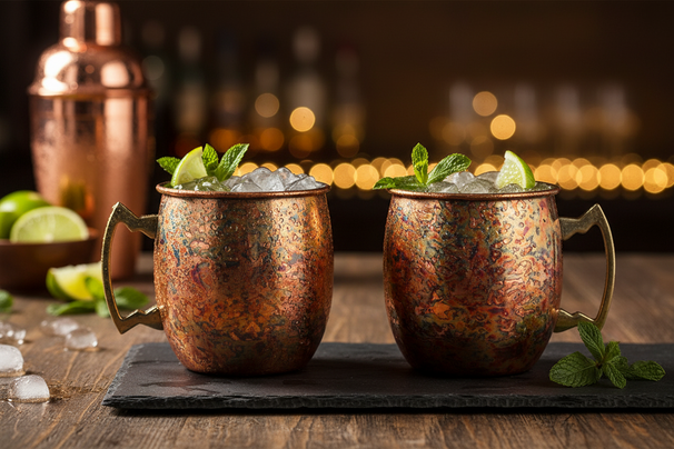 Cosy & Trendy  Moscow Mule Cocktailbekers - Antiek Koper - 450 ml - 2 Stuks