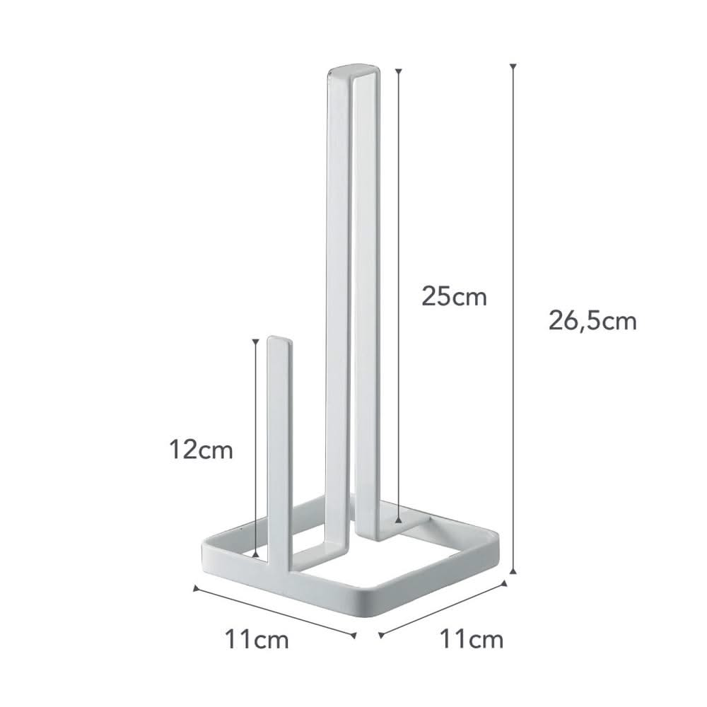 Yamazaki Porte-Rouleau Essuie-tout Tour Blanc