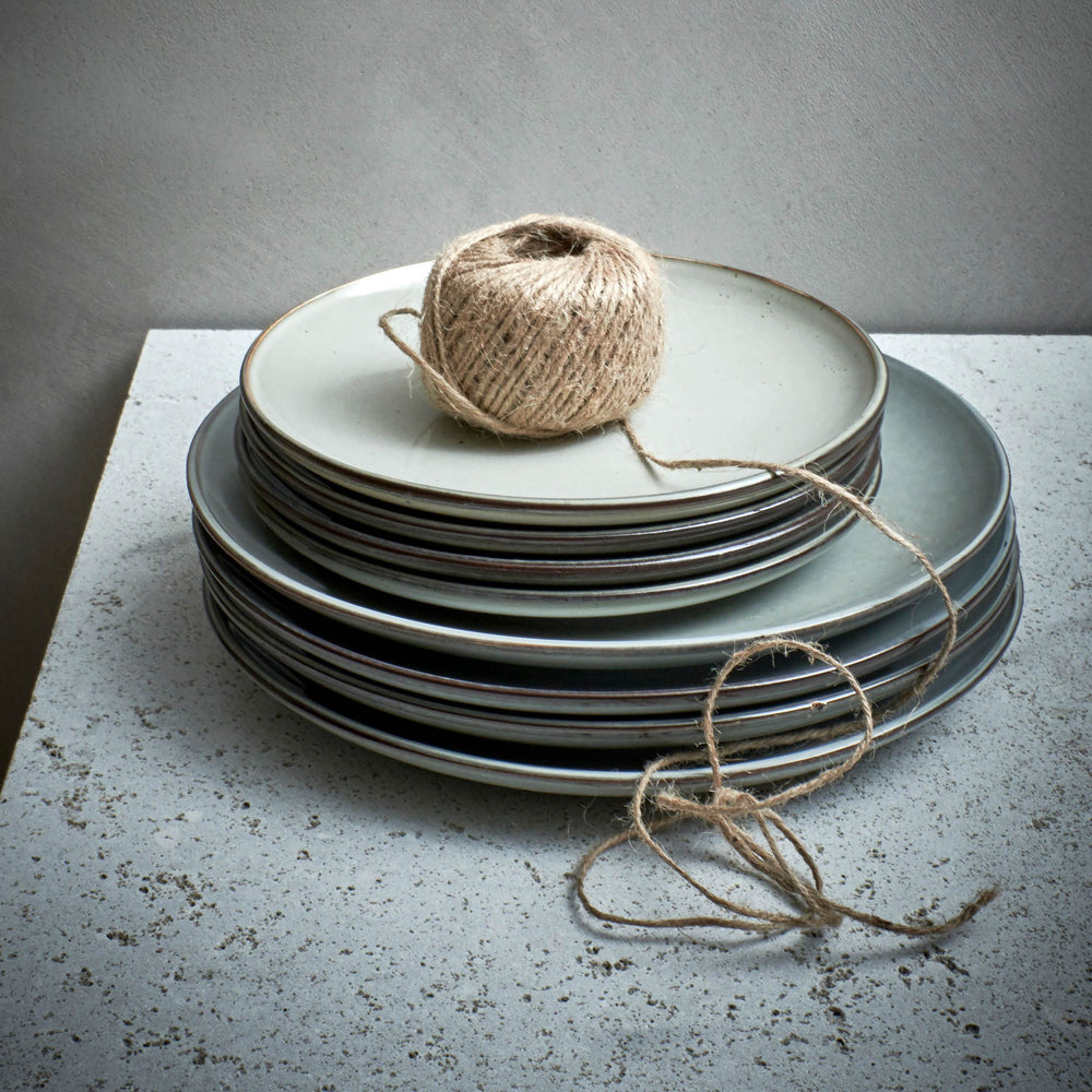 ONA Serviesset Freckles Groen 12-delig / 4 personen - 4 dinerborden, 4 ontbijtborden en 4 kommen