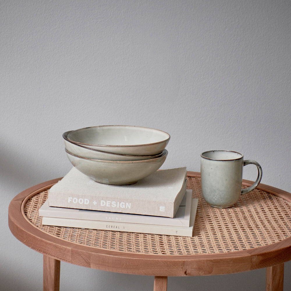 ONA Diepe Borden Pastaborden Freckles Groen ø 19.5 cm - 4 Stuks