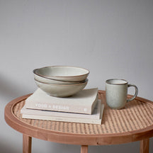 ONA Diepe Borden Pastaborden Freckles Groen ø 19.5 cm - 4 Stuks