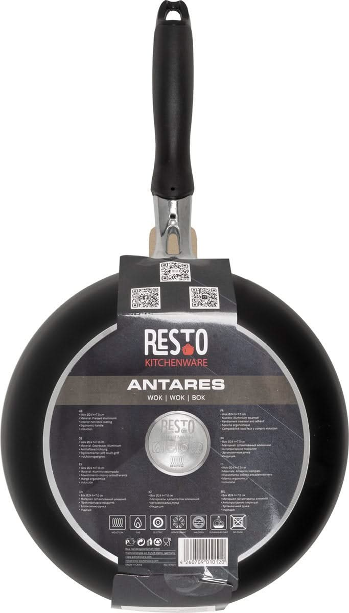 Resto Kitchenware Wokpannenset Antares ø 24 + 26 + 28 cm - Inductie en alle andere warmtebronnen