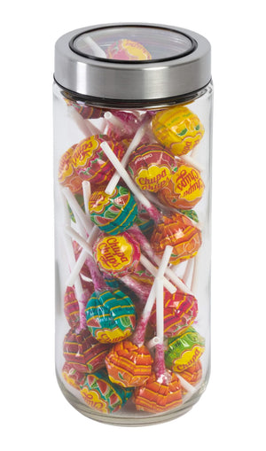 Sareva Voorraadpot - Glas / Kunststof deksel - ø 8 cm / 1 liter