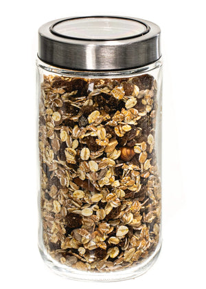 Sareva Voorraadpot - Glas / Kunststof deksel - ø 8 cm / 800 ml