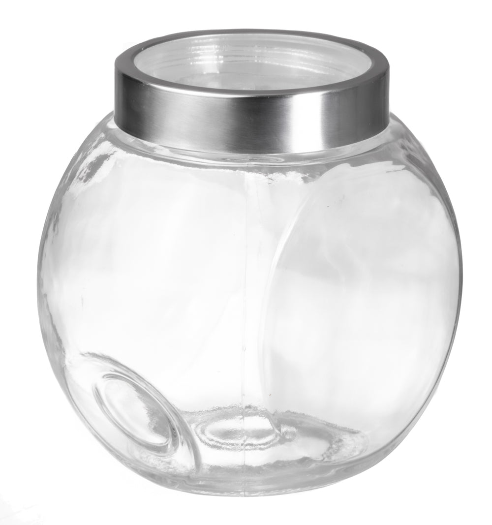 Pot de conservation / Pot à bonbons Sareva - Couvercle en verre / inox - 2,2 litres