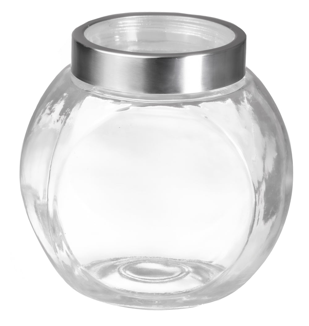 Sareva Voorraadpot / Snoeppot - Glas / RVS deksel - 2.2 liter