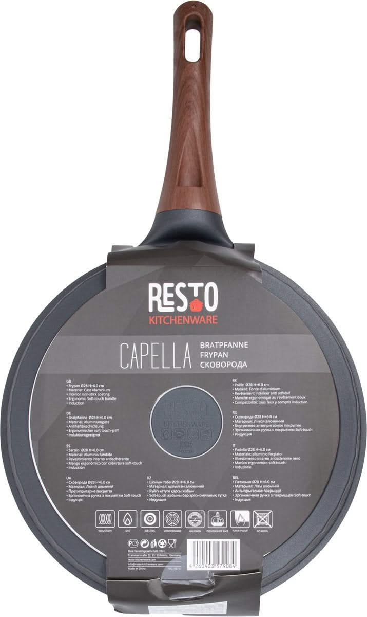 Resto Kitchenware Set de poêles Capella ø 24 + 26 + 28 cm - Induction et tous autres feux