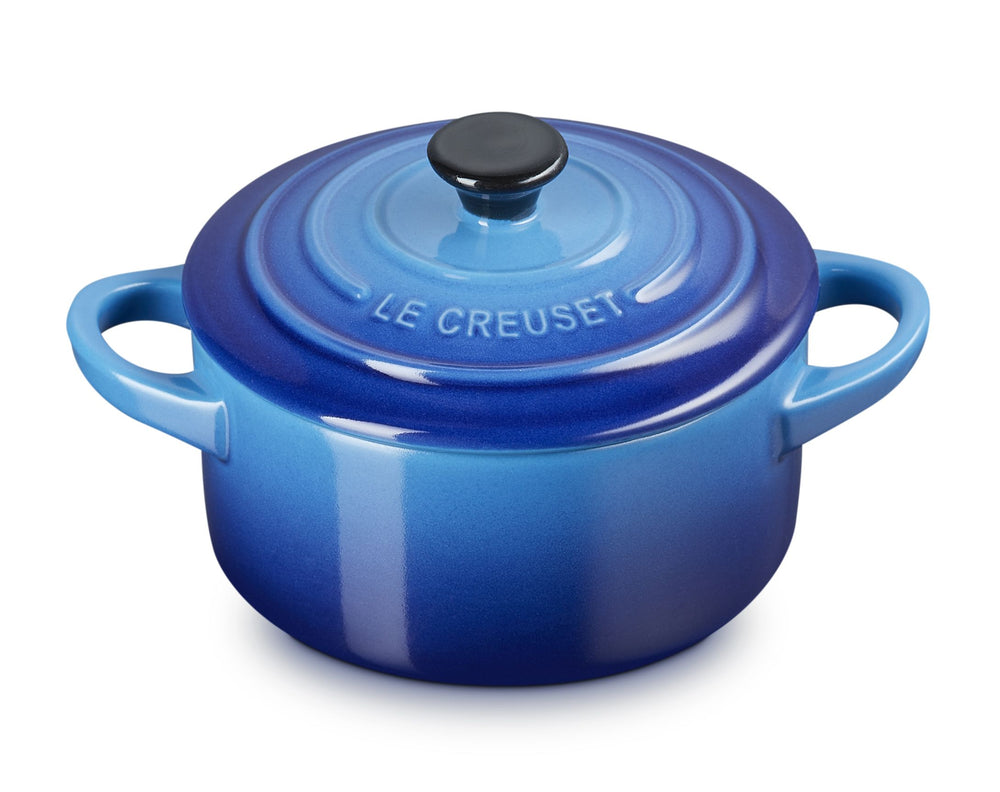 Le Creuset Poêle de Service / Mini Cocotte Signature - Azur - ø 10 cm / 250 ml