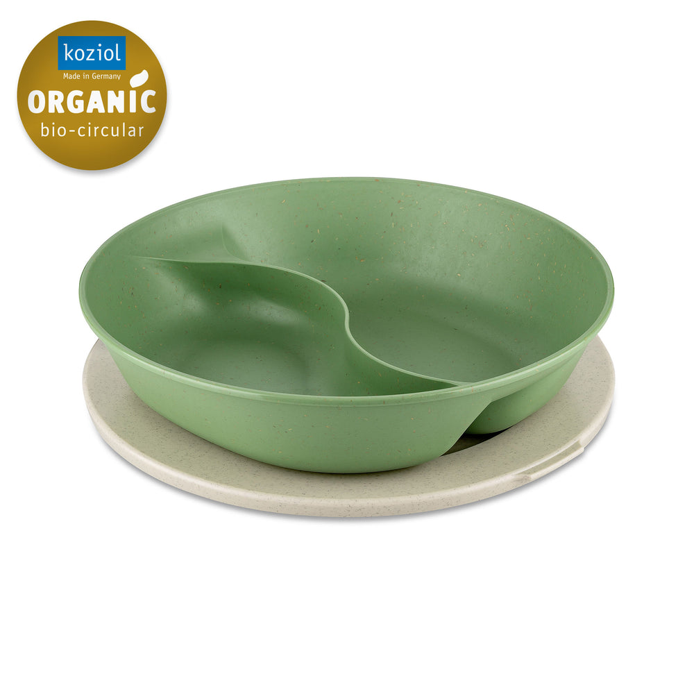 Koziol Assiette gourmande avec couvercle Connect Green ø 25 cm / 1,5 Litre