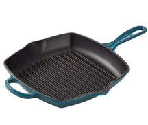 Le Creuset Grillpan Signature - Deap Teal - 26 x 26 cm - geëmailleerde anti-aanbaklaag