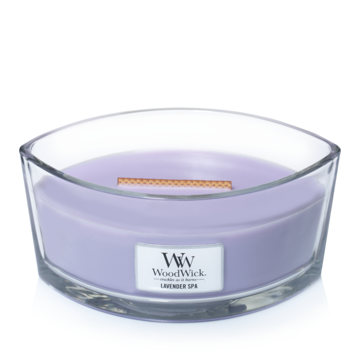 WoodWick Geurkaars Ellipse Lavender Spa - 9 cm / 19 cm