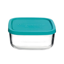 Bormioli Rocco Récipient pour Aliments Frais Frigoverre - Verre - Bleu 15 x 15 x 7 cm / 1 litre