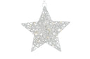 Countryfield Christmas Star Silver Leonie A - avec minuterie LED - Petit