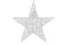 Countryfield Christmas Star Silver Leonie B - avec minuterie LED - Moyen