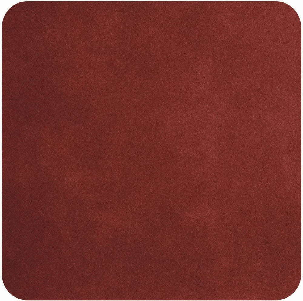 ASA Selection Dessous de Verre - Cuir Souple - Terre Rouge - 10 x 10 cm - 4 Pièces