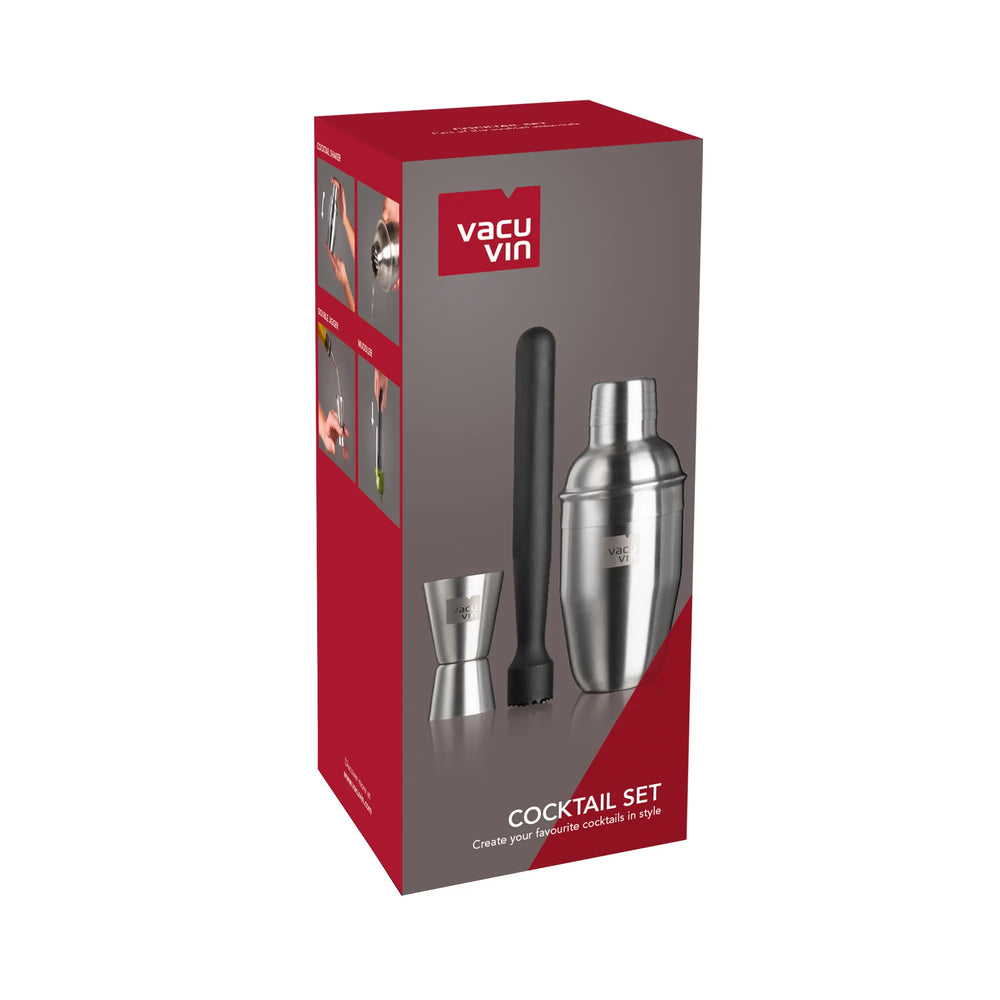 Vacu Vin Cocktail Set Basic - Zilver - 3 stuks